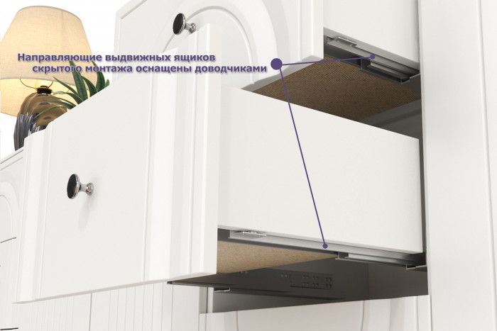 Валенсия Гостиная № 083, цвет ЛДСП белый шагрень/МДФ белый шагрень, ШхГхВ 350,3х38,3х225,2 см., универсальная сборка