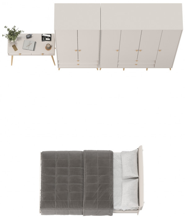 Афина Спальня 21-1200, кашемир серый