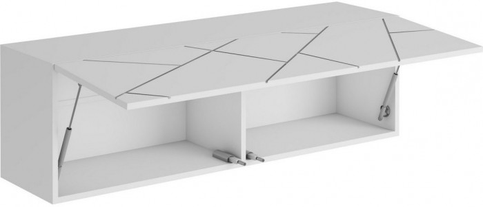 ГРАНЖ Шкаф навесной ШН-004 (Д.1200) (Белый (Шагрень) / Белый софт)