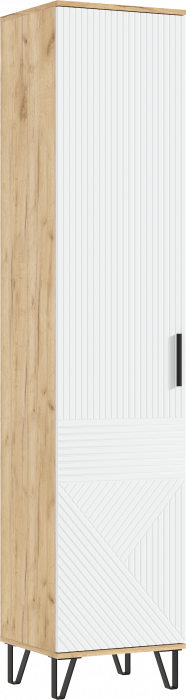 Флэш Прихожая, вариант №1, Браш вайт/Дуб крафт