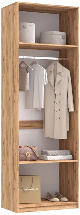 Полка косметическая со шкафом 2х-ств Марвэл, Крафт золотой/Мальта грей