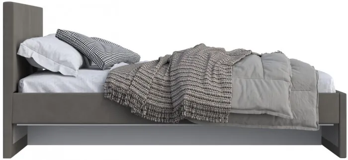 Кровать 160 КР-433-М с настилом из ламелей, Микровелюр Zeekr-55