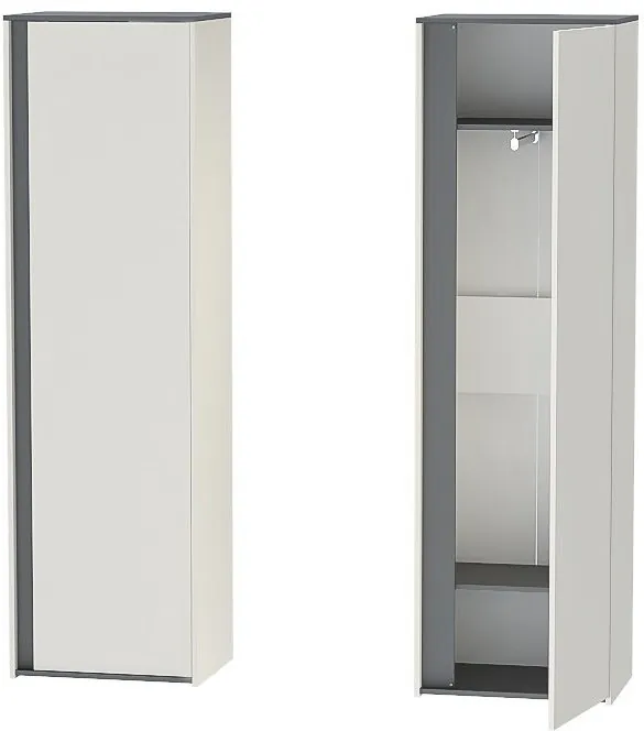 Модульная прихожая Иннэс 12 Набор 3 (Графит / Миндаль)