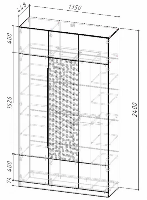 Модульная прихожая Кантри, композиция 2