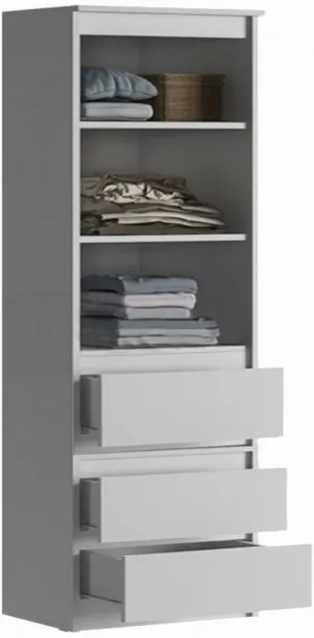 Челси Стеллаж, Белый/Белый глянец