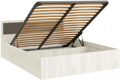 Фиеста NEW Кровать с подъемным механизмом 1,4м (Дуб крафт белый/Графит)