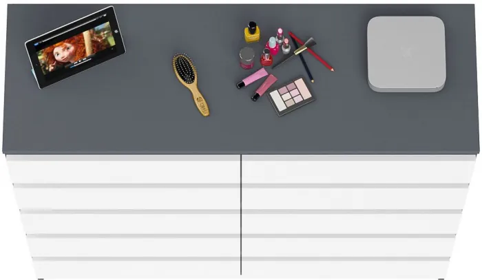 Мори Комод МК1200.10, цвет графит/белый, ШхГхВ 120,4х41х115 см.