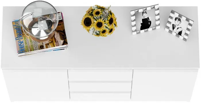 Мори Комод МК1200.3, цвет белый, ШхГхВ 120,4х41х73 см.