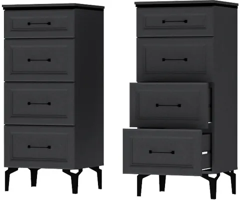 Модульная Прихожая Шарм, набор 5, Антрацит