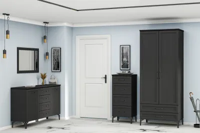 Модульная Прихожая Шарм, набор 5, Антрацит
