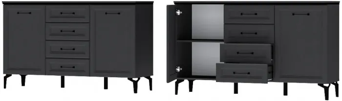 Модульная Прихожая Шарм, набор 5, Антрацит