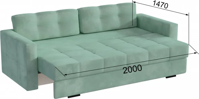 Диван раскладной Брэй мятный