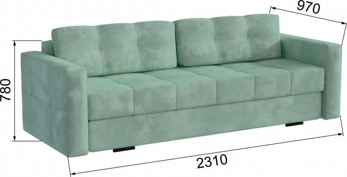 Диван раскладной Брэй мятный