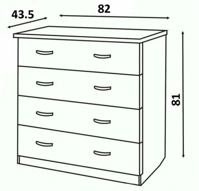 ИРИС КМ-02 Комод (1400х820х425) дуб крафт золото/белый