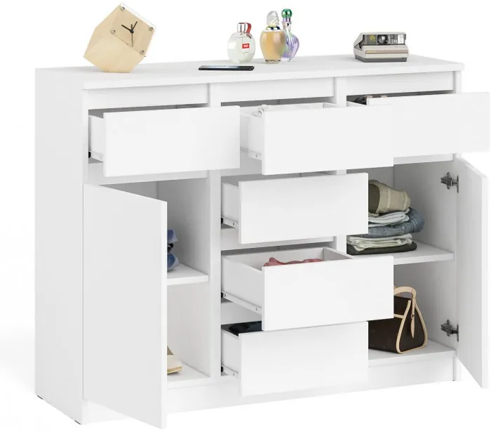 Мори Комод МК1200.4, цвет белый, ШхГхВ 120,4х41х94 см.