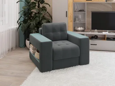 Кресло Доро, Серый/МДФ Бриз