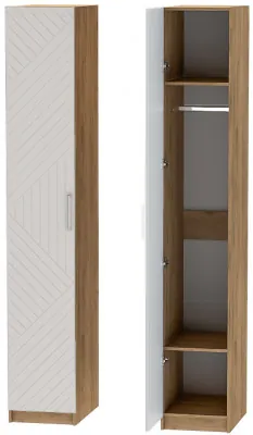 Шкаф-пенал №1 "Иннэс-7" - Крафт золотой/Тирамису матовый