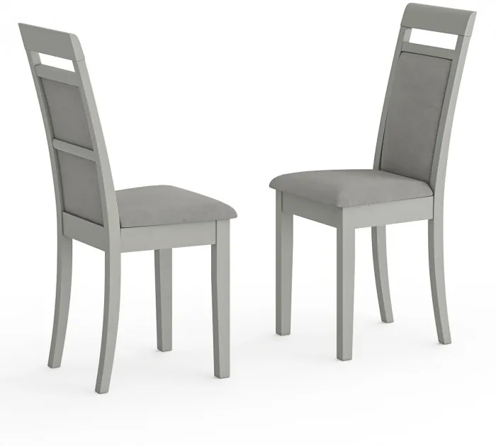 Два стула Мебель--24 Гольф-12 разборных, цвет серый, обивка ткань велюр серый 63, ШхГхВ 40х40х100 см., от пола до верха сиденья 47 см.(мягкая спинка)
