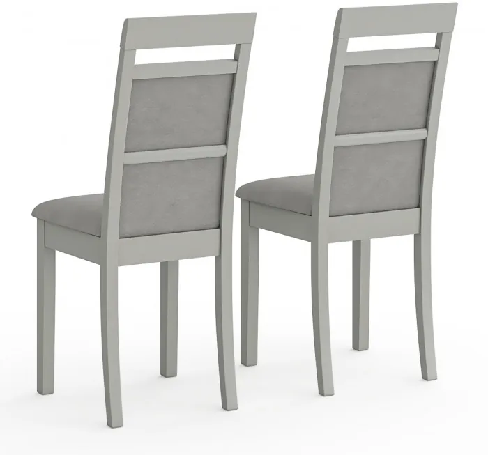 Два стула Мебель--24 Гольф-12 разборных, цвет серый, обивка ткань велюр серый 63, ШхГхВ 40х40х100 см., от пола до верха сиденья 47 см.(мягкая спинка)