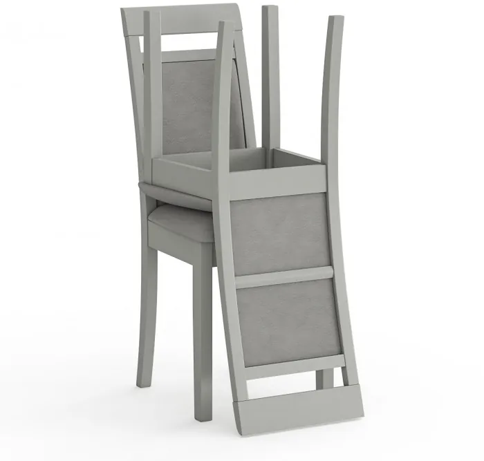 Два стула Мебель--24 Гольф-12 разборных, цвет серый, обивка ткань велюр серый 63, ШхГхВ 40х40х100 см., от пола до верха сиденья 47 см.(мягкая спинка)