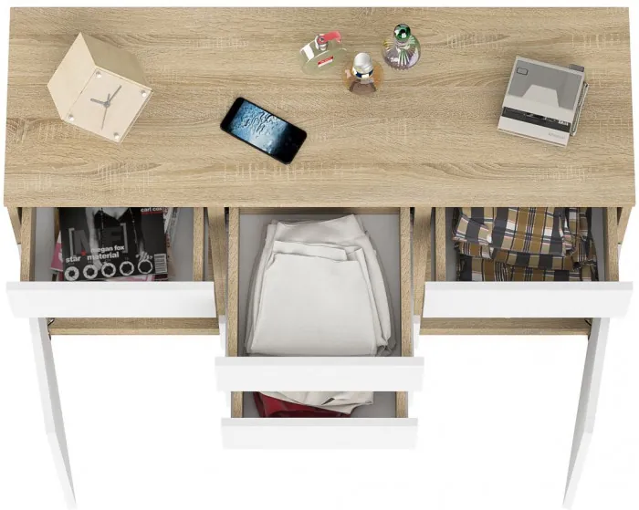 Мори Комод МК1200.4, цвет дуб сонома/белый, ШхГхВ 120,4х41х94 см.