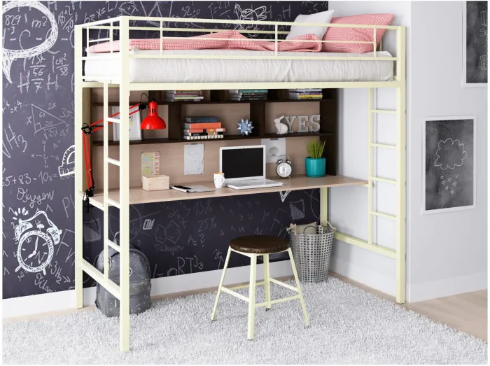 Кровать-чердак Севилья 1.2 (Венге, Черный)