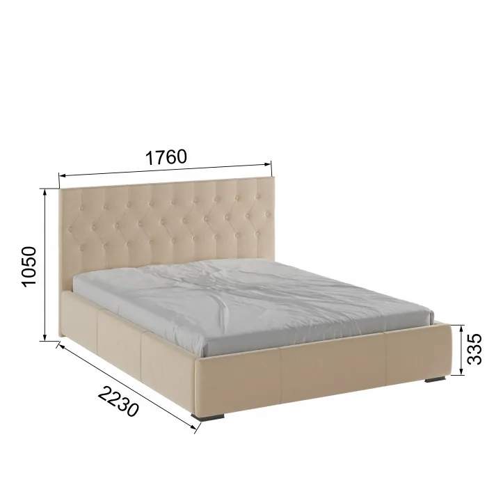 Октавия Кровать интерьерная 160 бежевый ромб, ПМ