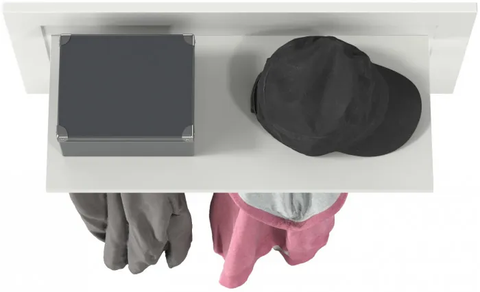 Остин 15.12 Вешалка, цвет белый шагрень, ШхГхВ 79,7х29,6х39,7 см.