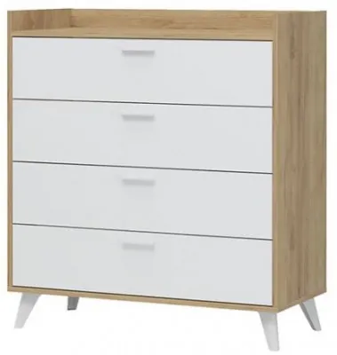 ИРИС КМ-01 Комод (935х1020х425) дуб крафт золото/белый