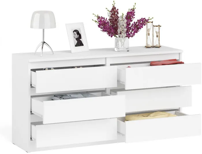 Мори Комод МК1380.6, цвет белый, ШхГхВ 138х41х73 см.
