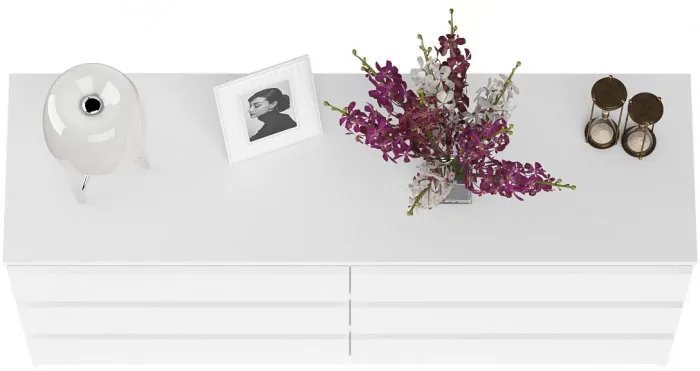 Мори Комод МК1380.6, цвет белый, ШхГхВ 138х41х73 см.