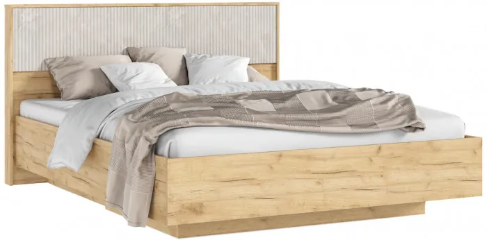 Кровать парящая с ортопед. основанием Марвэл 1,6м, Дуб крафт/Мальта