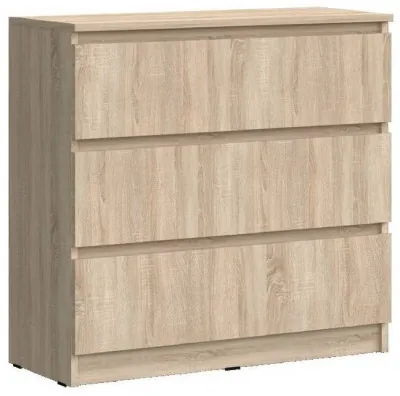 Челси Комод 800 (3 ящика) (Дуб Сонома, Дуб Сонома)