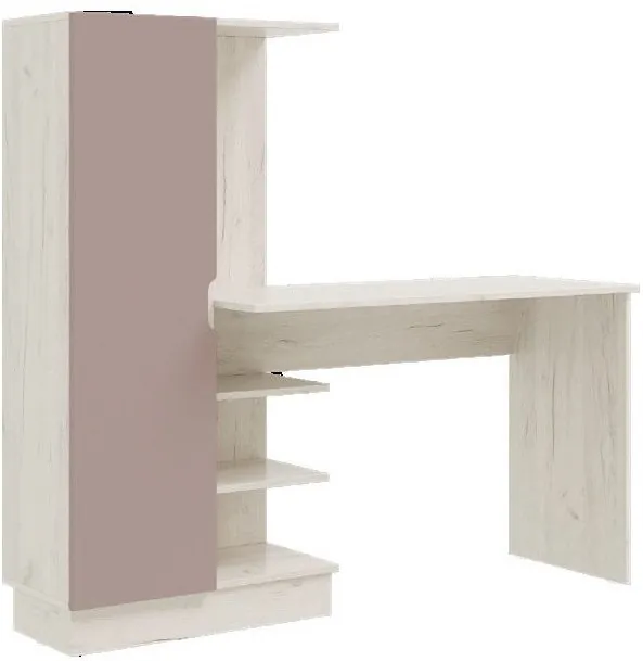 Юниор-4 Компьютерный стол (Шарли мокко, Крафт белый)