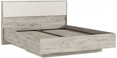 Кровать парящая с ортопед. основанием Марвэл 1,6м с подсветкой, Крафт серый/Кашемир