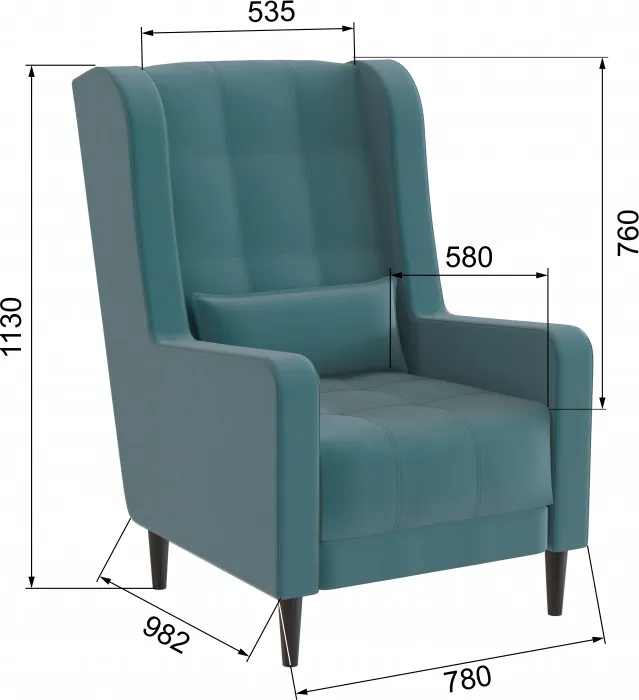 Кресло Корк бирюза