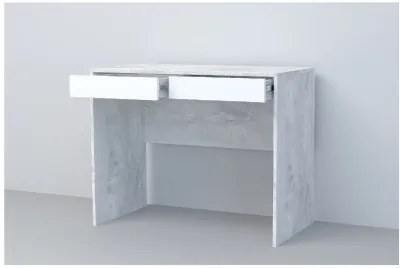 Эго Стол Ст-1 (Глянец Белый/Бетон Светлый)