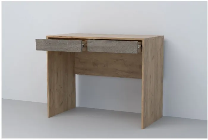 Эго Стол Ст-1 (Глянец Белый/Бетон Светлый)