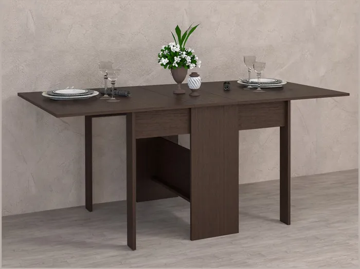 Стол обеденный-книжка ЛДСП (Ясень шимо темный)