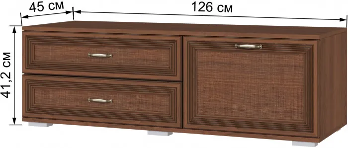 Модульная гостиная Ливорно, набор 3, Орех донской