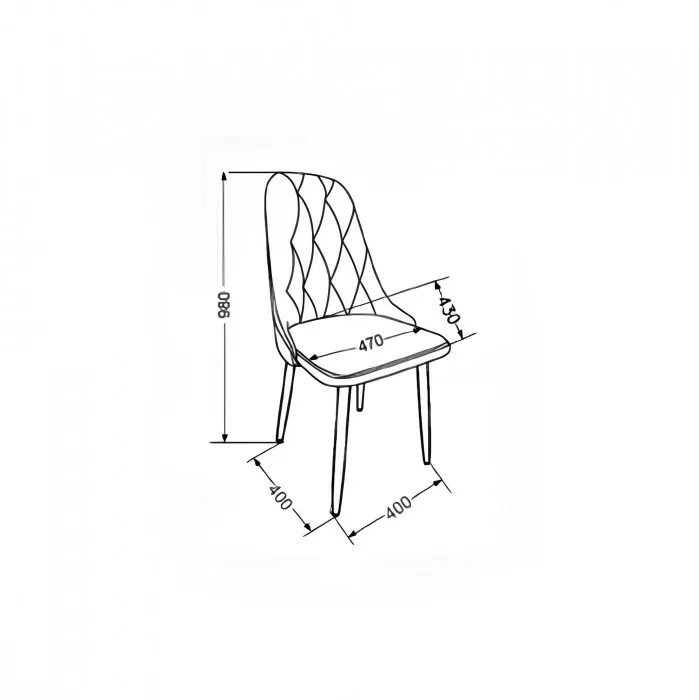 Стул "Граф" черный матовый Томми 14 пыльная роза