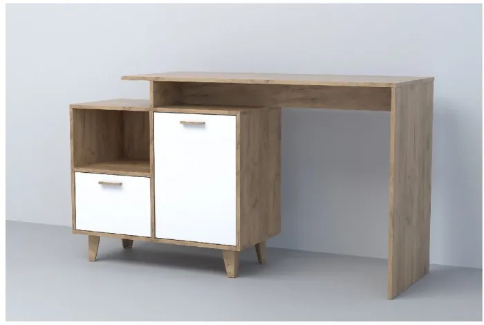 Эго Стол Ст-2 НГ (Глянец Белый/Бетон Светлый)