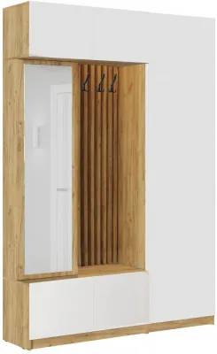 Модульная прихожая Роджинамиф, крафт Золотой/ Белый глянец (Дуб Крафт Золотой, Белый глянец)