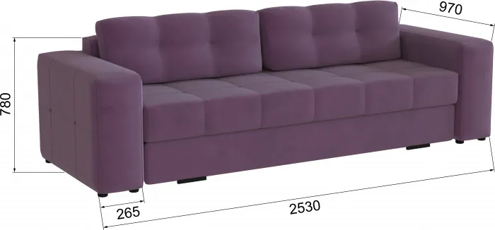 Диван раскладной Верден, винный