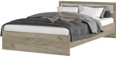 ГАРМОНИЯ КР 609 кровать (1,252х0,7х2,032) дуб крафт белый/дуб крафт серый