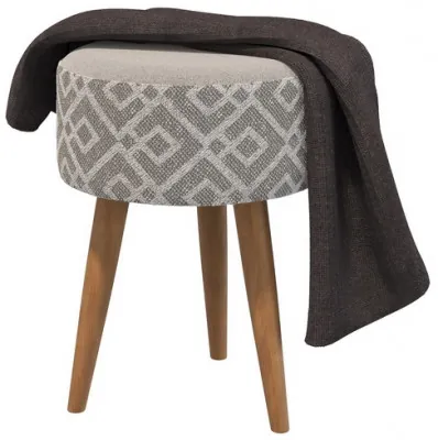 Банкетка 6-5132ТКсерая Юна, ткань серая с рисунком