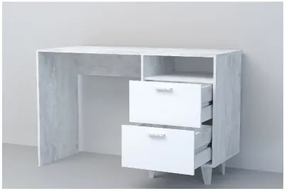 Эго Стол Ст-3 НГ (Глянец Белый/Бетон Светлый)