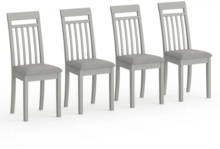 Четыре стула Мебель--24 Гольф-11 разборных, цвет серый, обивка ткань велюр серый 63, ШхГхВ 40х40х100 см., от пола до верха сиденья 47 см.