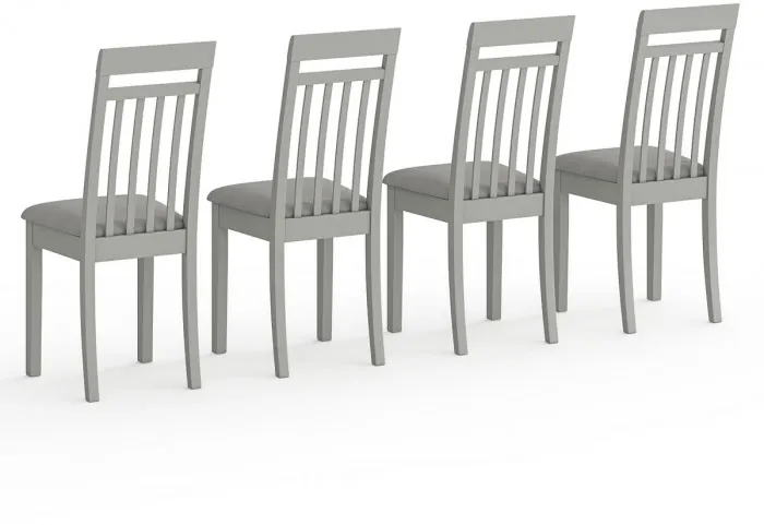 Четыре стула Мебель--24 Гольф-11 разборных, цвет серый, обивка ткань велюр серый 63, ШхГхВ 40х40х100 см., от пола до верха сиденья 47 см.