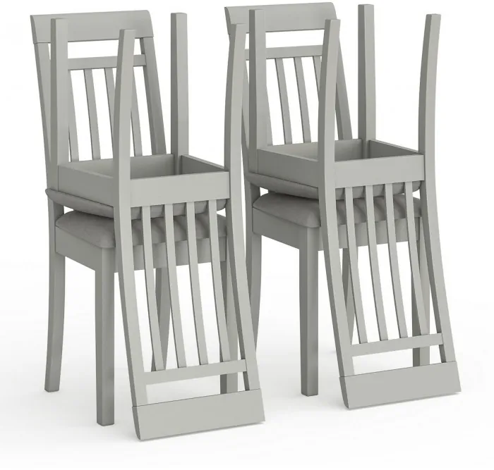 Четыре стула Мебель--24 Гольф-11 разборных, цвет серый, обивка ткань велюр серый 63, ШхГхВ 40х40х100 см., от пола до верха сиденья 47 см.